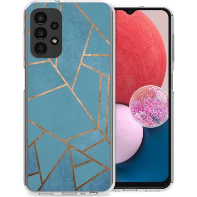 Afbeelding van iMoshion hoesje Geschikt voor Samsung Galaxy A13 (4G) Siliconen Design Blauw / Blue Graphic