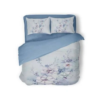 Afbeelding van Eleganzzz Dekbedovertrek Spring Dreams Blue 240x200/220cm Micropercal Lits Jumeaux Dekbedovertrekken
