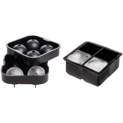 Afbeelding van Cookinglife IJsblokjesvorm Set (4 Bollen &amp; 4 Blokken)