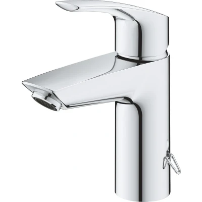 Afbeelding van GROHE Eurosmart waterbesparende wastafelkraan s size met ketting chroom