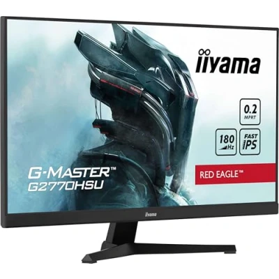 Image de iiyama G MASTER Red Eagle G2770HSU B6 Écran LED jeux 27&quot; 1920 x 1080 Full HD (1080p) @ 180 Hz Fast IPS 300 cd/m² 1000:1 0.2 ms HDMI, DisplayPort haut parleurs noir, mat