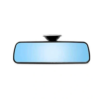 Afbeelding van QWORK® Achteruitkijkspiegel voor binnen, auto, met sterke zuignap, achteruitkijkspiegel, rijgedrag, 360 graden draaibaar, 20 x 6 cm