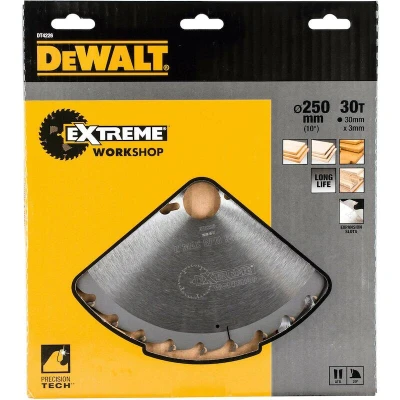 Afbeelding van DeWALT Cirkelzaagblad voor Hout Extreme Ø 250mm Asgat 30mm 30T DT4226 QZ
