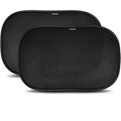 Afbeelding van Zonneklep voor baby/kinderen, unieke optimale tint met gecertificeerde uv bescherming zonder het zicht volledig te blokkeren, eenvoudig aan brengen, 2 stuks, 51 x 31 cm,