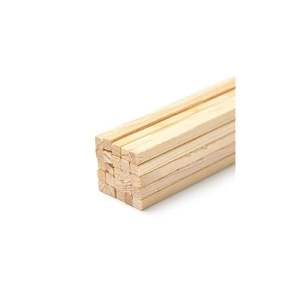 Afbeelding van Mendi 50 vierkante houten stokjes 35 cm x 6 mm om te knutselen, suikerspin.