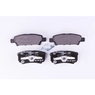 Afbeelding van HELLA 8DB 355 010 811 Remblokkenset Met akoestische slijtagewaarschuwing toebehoren MITSUBISHI: Lancer 8 Limousine, 8, 7 Limousine