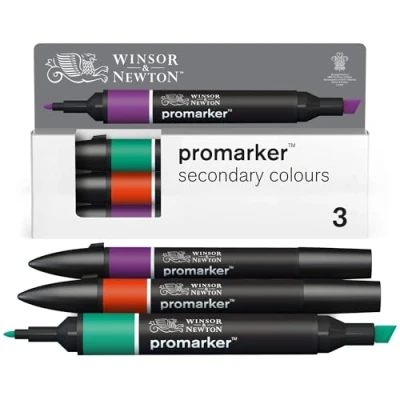 Afbeelding van Winsor &amp; Newton Promarker Set met 3 secundaire kleuren