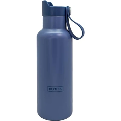 Afbeelding van NERTHUS Dubbelwandige sportfles, kliksluiting, 500 ml, marineblauw