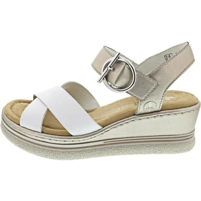 Afbeelding van Rieker mode sandalen dames 67703, Wit., 39 EU