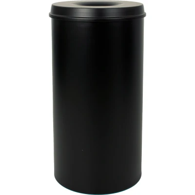 Afbeelding van Papierbak met vlamdover Vepabins 50liter 33.5cm zwart