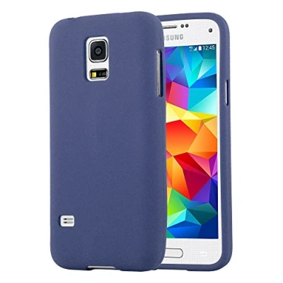 Afbeelding van Cadorabo Hoesje geschikt voor Samsung Galaxy S5 MINI / DUOS in FROST DONKER BLAUW Beschermhoes gemaakt van flexibel TPU silicone Case Cover