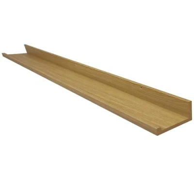 Afbeelding van BD ART Wandrek, zwevende plank, voor fotolijsten, boeken, 100 cm, eiken, 1 set presentatieplanken, decoraties woonkamer, keuken, kantoor
