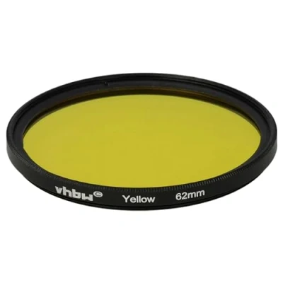 Afbeelding van vhbw Universeel kleurfilter voor lenzen met schroefdraad van 62 mm geel filter
