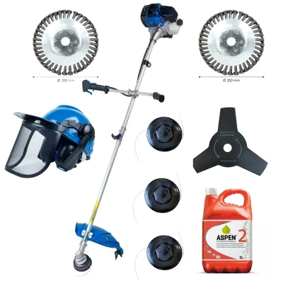 Afbeelding van Hyundai Bosmaaier benzine 43cc 2 takt Inclusief onkruidborstel, Harnas &amp; 5 liter