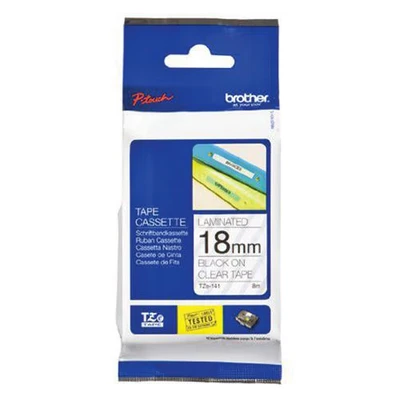 Image de Brother TZFX241 Noir sur blanc rouleau (18 cm x 8 m) ruban laminé pour PT D600; P Touch 1880 D450 D800 E550 E800 P900 P950; EDGE P750
