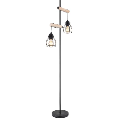 Afbeelding van Globo vloerlamp Mina zwart metaal 153260S