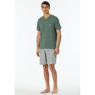 Afbeelding van Schiesser SET Pyjama, Heren, Maat: 50, Khaki