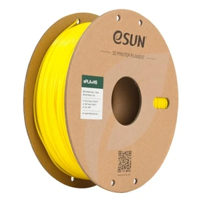 Afbeelding van eSUN PLA+ filament 1,75 mm, ePLA+HS 3D printer, hoge snelheid, precisie, afmetingen +/ 0,03 spoel van 1 kg, sneller PLA voor printers, geel