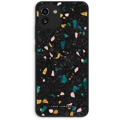 Afbeelding van Case Company® hoesje geschikt voor Samsung Galaxy A03 Terrazzo N10 Soft Cover Telefoonhoesje Bescherming aan alle Kanten en Schermrand