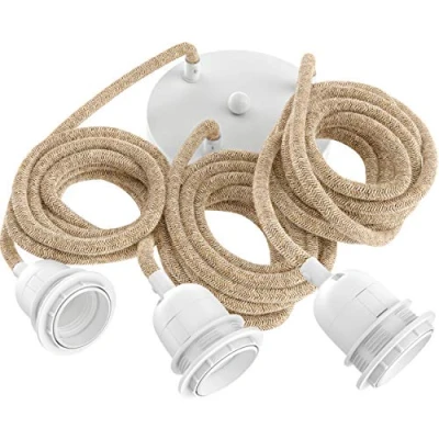Afbeelding van Bazar Bizar Lampfitting voor Plafond Naturel Wit 3 fittings