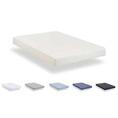 Image de Todocama Drap Housse réglable en Microfibre brossé Extra Doux. Lit 105 x 190/200 cm, Beige