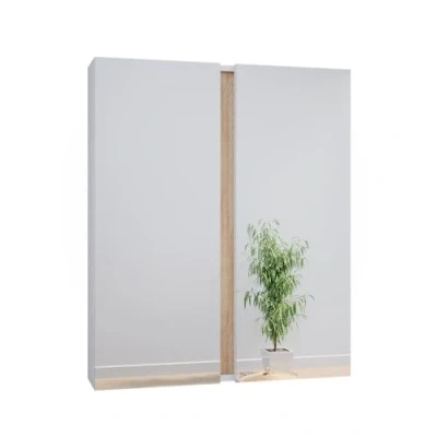 Afbeelding van Vicco Badkamerspiegelkast Gloria, Wit/Sonoma, 70.4 x 84 cm met 2 deuren