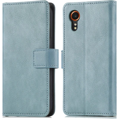 Afbeelding van iMoshion Hoesje Geschikt voor Samsung Galaxy Xcover 7 Met Pasjeshouder Luxe Bookcase Lichtblauw