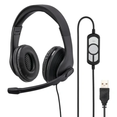 Image de Hama PC Office Headset &quot;HS USB300&quot; Micro casque circum aural filaire USB noir