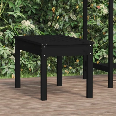 Afbeelding van Tuinbank 80x44x45 cm massief grenenhout zwart