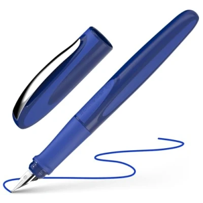 Afbeelding van Schneider 168415 Ray Stylo plume pour gaucher, avec cartouche d&#039;encre standard bleu roi, spatial