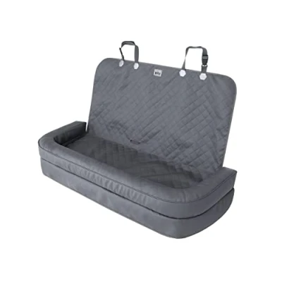 Afbeelding van Hondenautostoel, hondenbox, hondenbed, transportkratten, achterbank, hondendeken, hondenmand, kattenmand, voor kleine honden, 135 x 45 cm