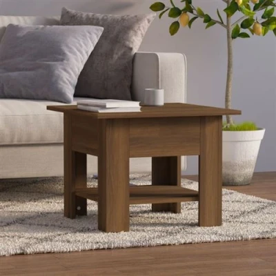 Afbeelding van Salontafel 55x55x42 cm spaanplaat bruineikenkleurig
