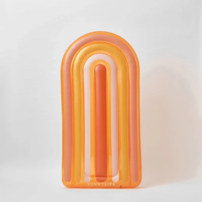 Afbeelding van Sunnylife Pool Floats Luxe Luchtbed Drijvend Rainbow Orange / PVC