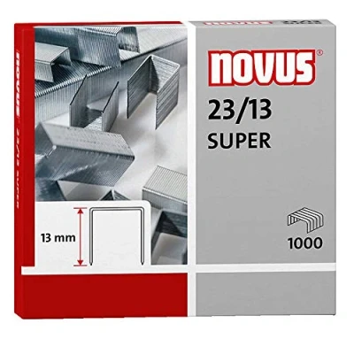 Image de Novus agrafes 23/13, contenu: 1000 pièces zinguées,compatible avec toutes les agrafeuses de bloc (042 0533)