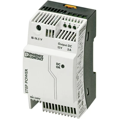 Afbeelding van Phoenix Contact STEP PS/1AC/12DC/3 DIN rail netvoeding 12 V/DC 3.3 A 36 W Aantal uitgangen: 1 x Inhoud: stuk(s)