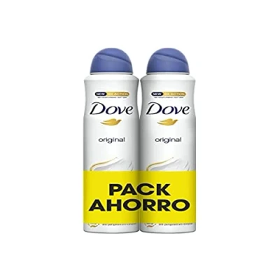 Afbeelding van Dove 2 x 200 ml originele deodorantspray zonder alcohol voor vrouwen met 100% natuurlijke voedende olie en 1/4 moisturizer