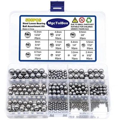 Afbeelding van 500 stalen kogellagers, kogellagers voor fietsen, locomotieven, motorfietsen, technische accessoires, airsoft munitie
