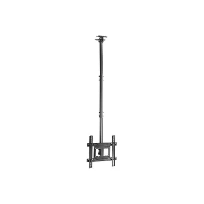 Image de equip Support pour écran plat plastique, acier noir Taille d&#039;écran : 32&quot; 70&quot; montable au plafond