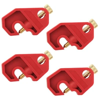 Afbeelding van QWORK Miniatuurstroomonderbreker (MCB) Lockout met schroef, veilige isolatie, 4 stuks