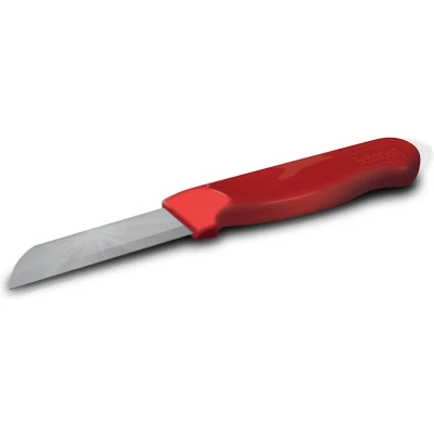 Afbeelding van Solingen Schilmesje Robuust Handvat RVS Glad 16 cm met &quot;Blade Cover&quot; Rood