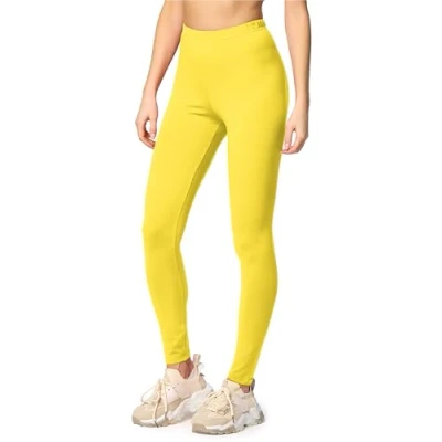 Afbeelding van Merry Style MS MS10 198 LE Dames Leggings Sport Vrijetijdsbroek Lang Katoen Sporbroek Yogabroek Geel L