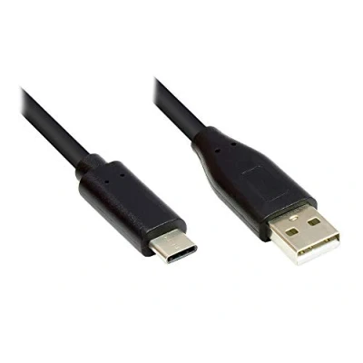 Afbeelding van USB C naar A kabel USB2.0 tot 2A / zwart 5 meter