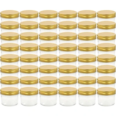 Afbeelding van Jampotten met goudkleurige deksels 48 st 110 ml glas