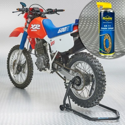 Afbeelding van Paddockstand Xtreme universeel zwart + kettingspray
