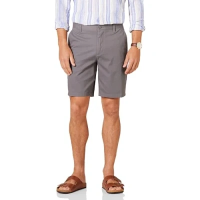 Image de Amazon Essentials Short chino extensible pour homme, coupe ajustée, 22,9 cm, anthracite, taille 29