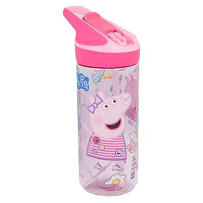 Afbeelding van Stor Peppa Pig waterfles voor kinderen, 620 ml, schoolfles, gemaakt van duurzaam Tritan, BPA vrij, Haze