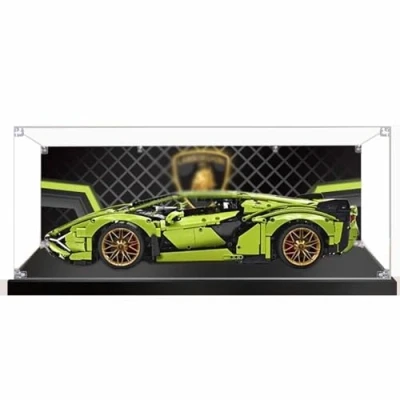 Afbeelding van Vitrinekast van acryl, bouwsteen, stofdichte vitrine voor Lego 42115 Lamborghini Sián FKP 37 technologie (vitrine alleen inbegrepen, geen set) (Background Patroon)