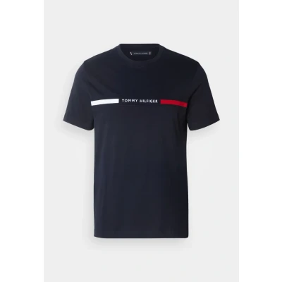 Afbeelding van Tommy Hilfiger Chest Insert TEE Tshirt print, Heren, Maat: XS, Desert sky
