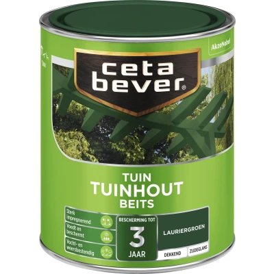 Afbeelding van Ceta Bever Dekkend Tuinhoutbeits 625 Lauriergroen 0,75 liter Blanke lak &amp; Beits