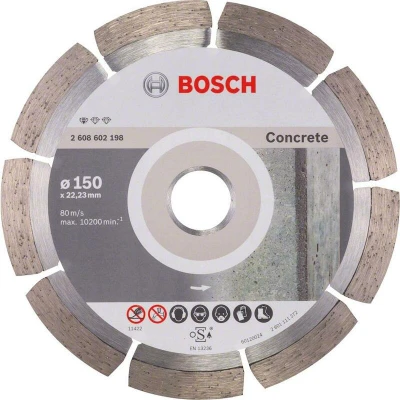 Image de BOSCH 2608602198 Disque de coupe diamanté Standard pour le béton 150 x 22,23 2 10 mm